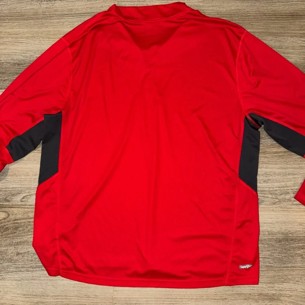 The‎ North Face VaporWick 1/4 Zip Pullover Red Black Athletic Men's XL